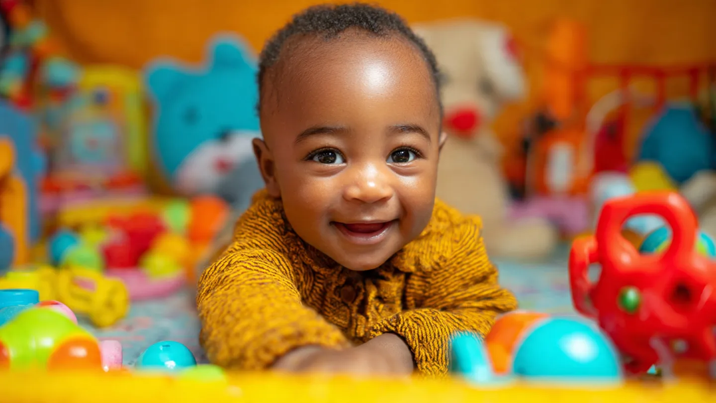 Bébé jouant avec un jouet pour 1-2 ans