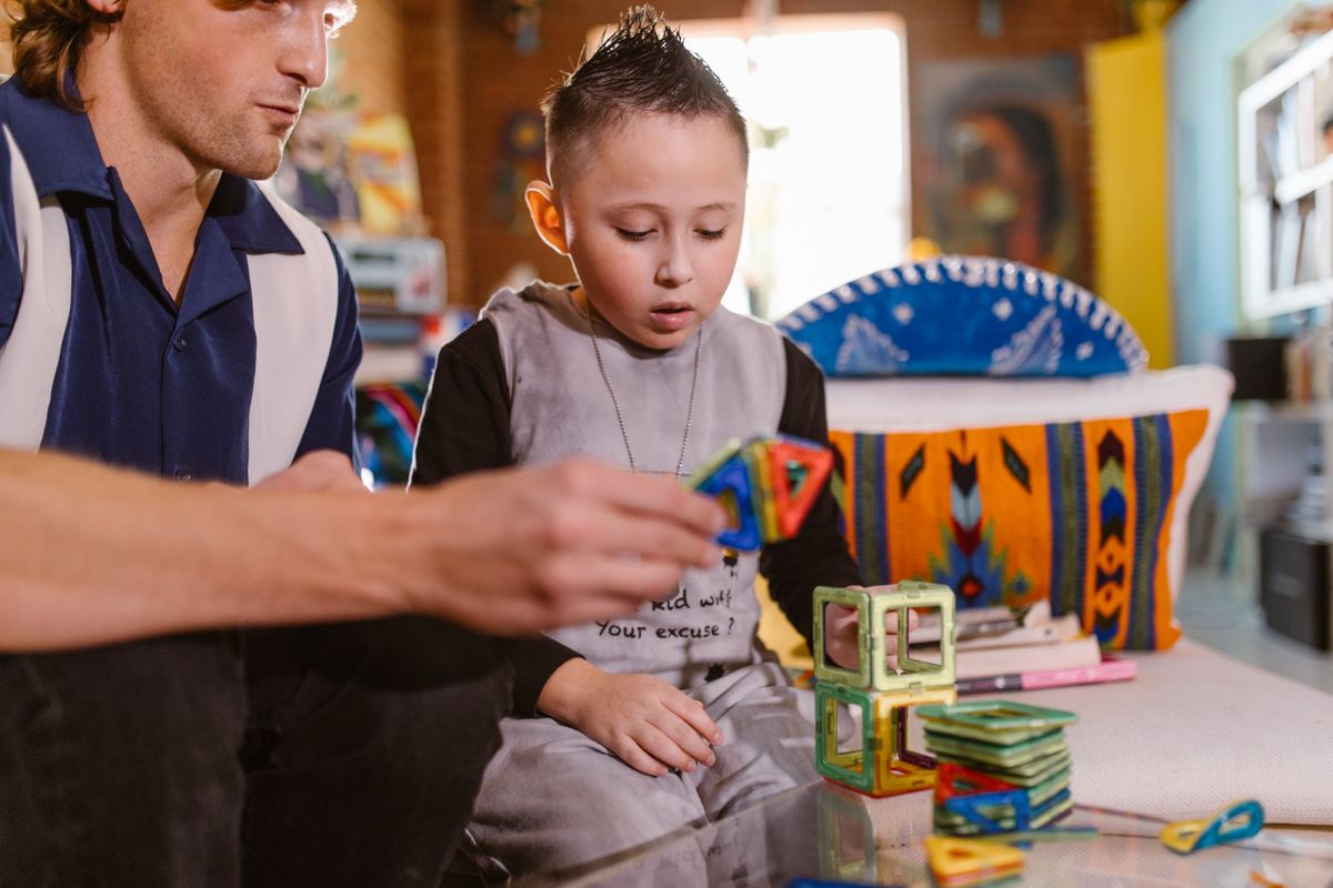 Tablettes magnétiques de construction pour enfant