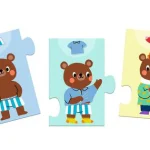 Puzzle frise Nounours s'habille Djeco, 10 pièces