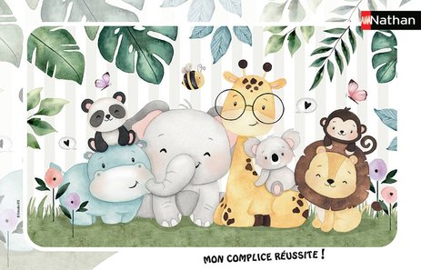 Puzzle Cadre 15 pièces Animaux doux Nathan