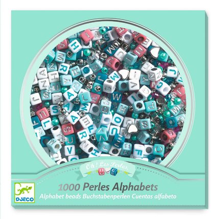 Coffret perles alphabet Djeco 1000 perles