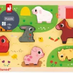 Chunky puzzle À la ferme Janod, 7 pièces