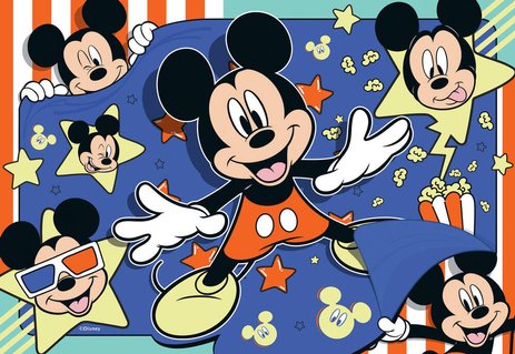 Puzzles 2 x 24 pièces Mickey au cinéma Ravensburger