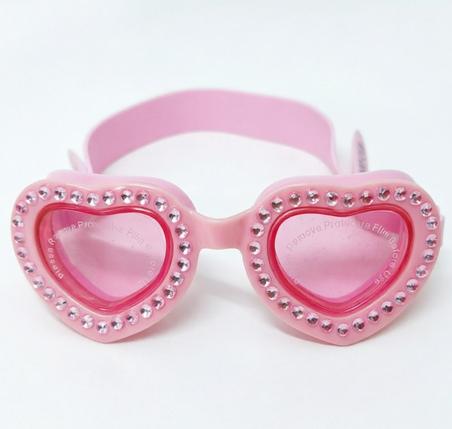 Lunettes de piscine enfant Sidj cœur et strass
