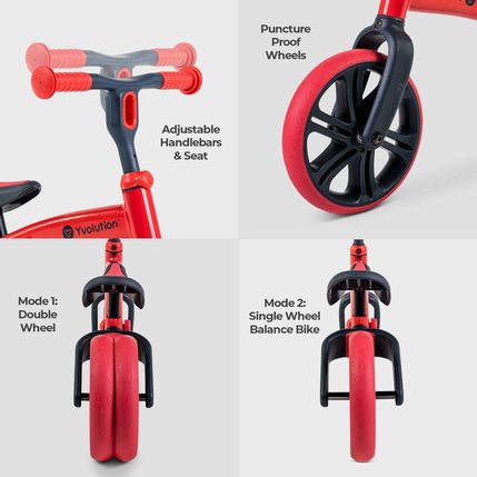 Draisienne évolutive Yvelo Junior Yvolution (Rouge)