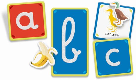 Lettres tactiles rugueuses Montessori Clementoni