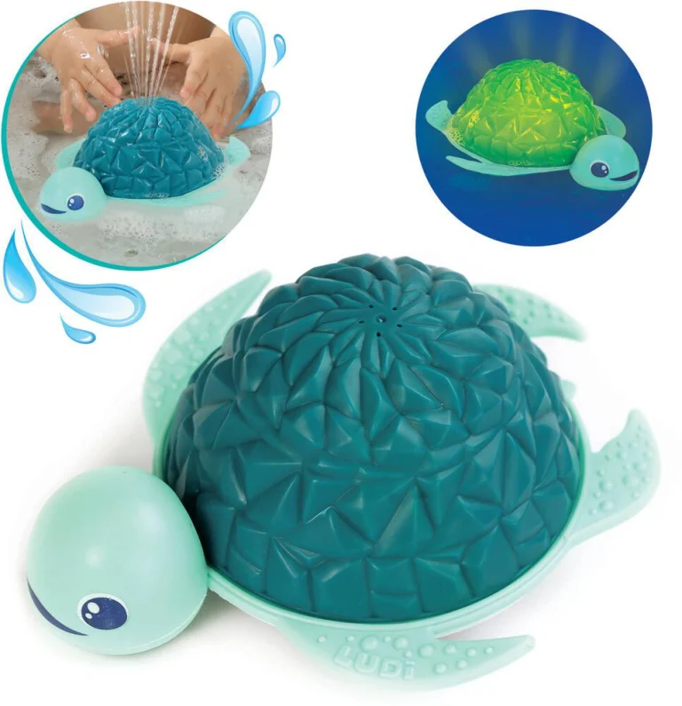 Ludi Splash Tortue Lumineuse à Jets d'Eau