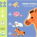 Puzzles Primo À la ferme Djeco, 3 à 6 pièces