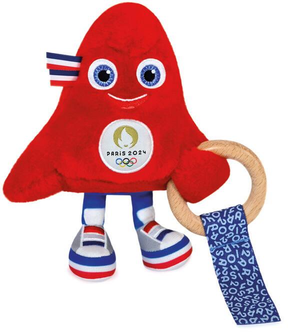 Hochet avec Anneau en Bois Mascotte Paris 2024