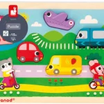 Chunky puzzle Véhicules Janod, 7 pièces