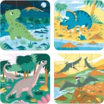 4 puzzles évolutifs Dinosaures Janod