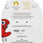 Hochet avec Anneau en Bois Mascotte Paris 2024