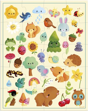 Puzzle imagier de la Nature Janod, 20 pièces