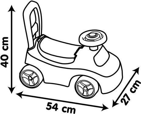 Porteur Auto Smoby rouge