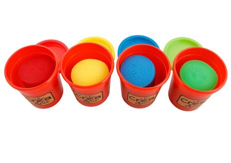 Pâte à modeler Créa & Cie 4 pots couleurs primaires