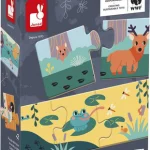 Puzzles Animaux et Empreintes Janod, 10 trios