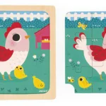 Puzzle Poulette Henriette Janod, 9 pièces