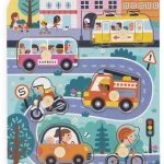 Puzzle Dans la ville Janod, 6 pièces