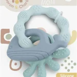 Anneau de Dentition Silicone Animaux Marins MGM (Bleu, Rose)