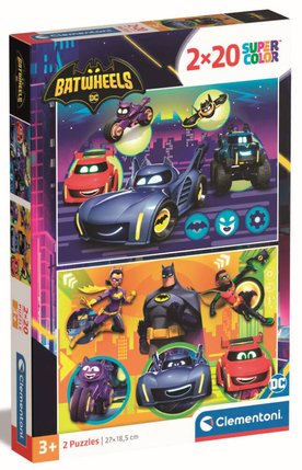 Puzzle 2 x 20 pièces Batwheels Clementoni
