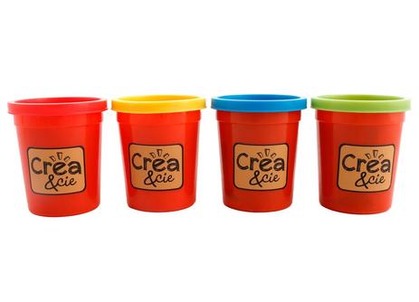 Pâte à modeler Créa & Cie 4 pots couleurs primaires