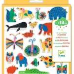 60 gommettes en feutrine Djeco Des Animaux Partout