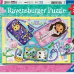 Puzzles 2 x 12 pièces Gabby Soirée pyjama Ravensburger