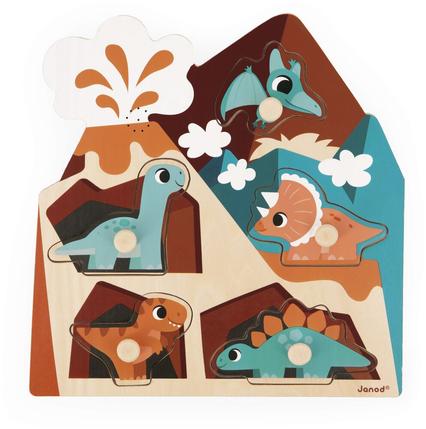 Puzzle sonore Dinosaures Janod, 5 pièces