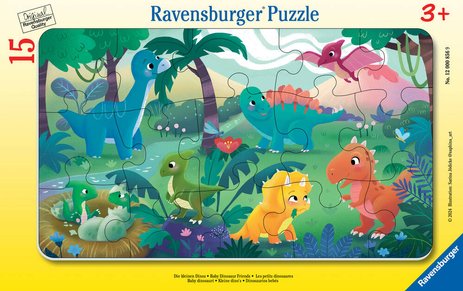 Puzzle Cadre 15 pièces Les Petits Dinosaures Ravensburger