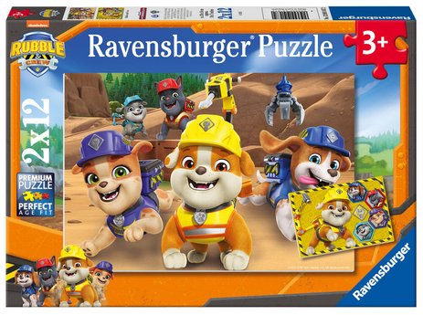 Puzzles 2 x 12 pièces Rubble et son équipe Ravensburger