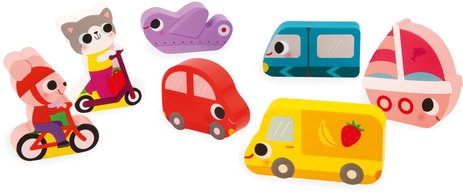 Chunky puzzle Véhicules Janod, 7 pièces
