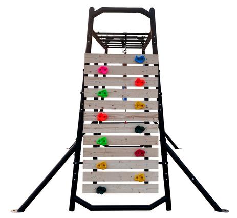 Portique avec mur d'escalade Cap barre de singe