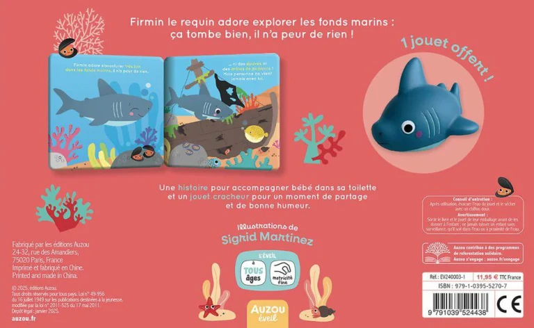 Firmin le Requin Coffret Livre et Jouet Auzou