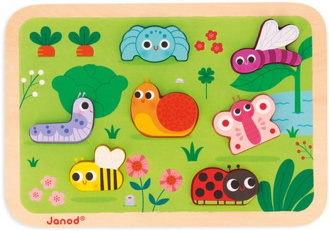 Chunky puzzle Le Jardin Janod, 7 pièces