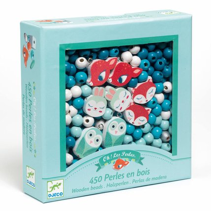 Coffret perles en bois Djeco Petits Animaux