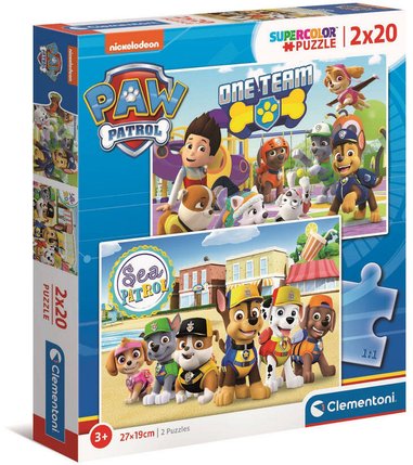Puzzle 2 x 20 pièces Pat&rsquo;Patrouille Clementoni