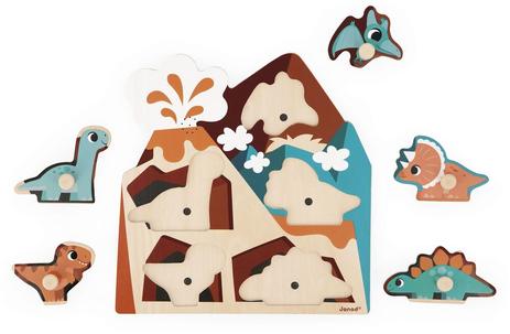 Puzzle sonore Dinosaures Janod, 5 pièces