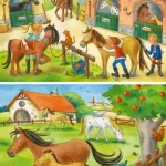 Puzzles 2 x 12 pièces Vacances au centre équestre Ravensburger