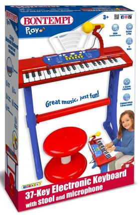 Clavier enfant Bontempi 37 touches avec micro et pieds