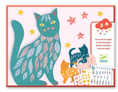Stickers à décorer Djeco Les Jolis Chats d&rsquo;Élodie