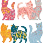 Stickers à décorer Djeco Les Jolis Chats d'Élodie