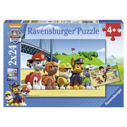 Puzzles 2 x 24 pièces Pat&rsquo;Patrouille Chiens héroïques Ravensburger