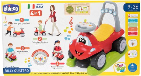 Porteur 4 en 1 Chicco Billy Quattro Eco+
