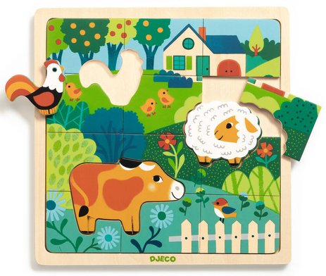 Puzzlo Farm Djeco, 12 pièces