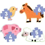 Puzzles Primo À la ferme Djeco, 3 à 6 pièces