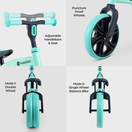 Draisienne évolutive Yvelo Junior Yvolution (Verte)
