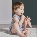 Anneau de Dentition Lapin Silicone Kaloo (Terracotta, Crème)