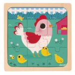 Puzzle Poulette Henriette Janod, 9 pièces