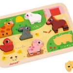 Chunky puzzle À la ferme Janod, 7 pièces