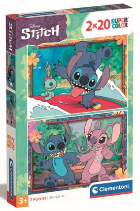 Puzzle 2 x 20 pièces Stitch Clementoni